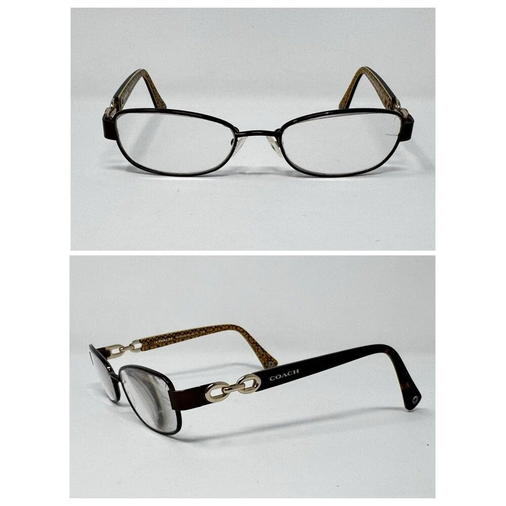 Coach Faina HC5054 9187 Satin Brown Tortoise Eyeglass Frames 49-17-135 (B)